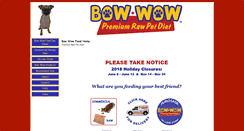 Desktop Screenshot of bowwowfood.com