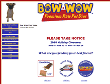 Tablet Screenshot of bowwowfood.com
